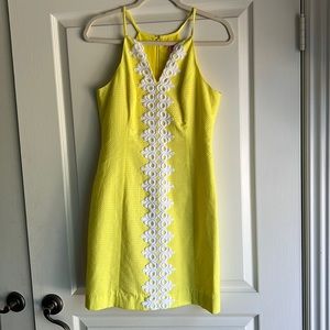 Lilly Pulitzer Pearl Shift Dress in Sweet Tarty Yellow Size 4
